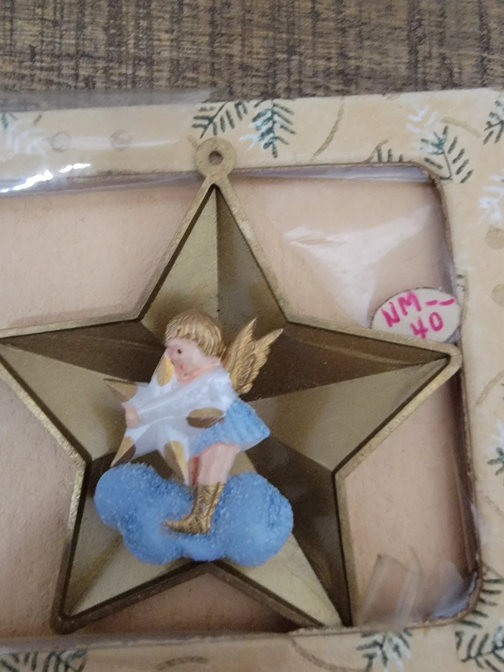 Vintage West Germany Moon & Stars Christmas Ornaments. 1940's-1950's